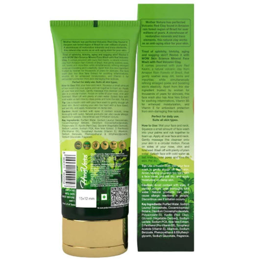 Buy Wow Skin Science Mineral Face Wash with Red Volcanic Clay from DrMediCart, Ship from India to USA