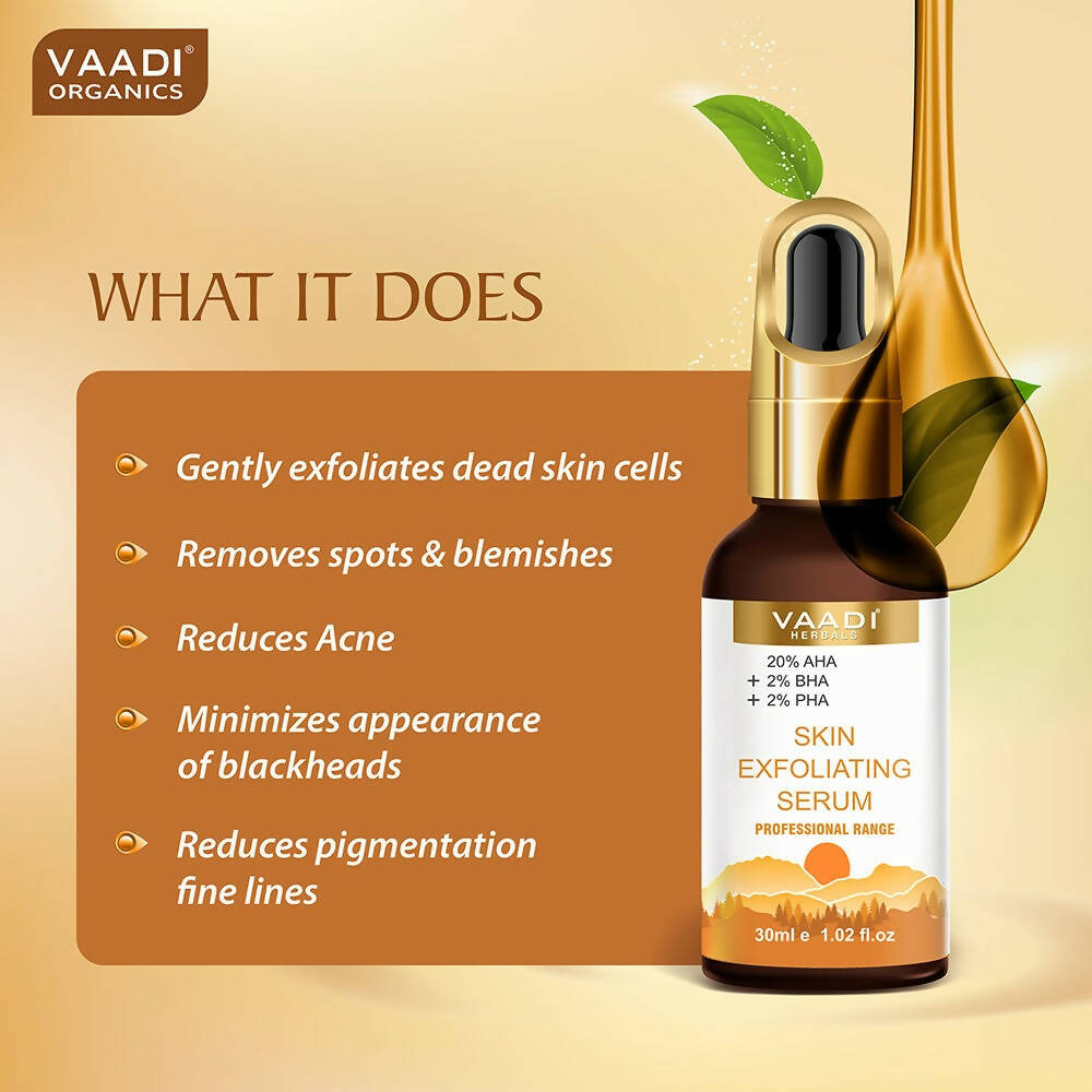 Vaadi Herbals Skin Exfoliating Serum With 20% AHA & 2% BHA & 2% PHA - Drmedicart