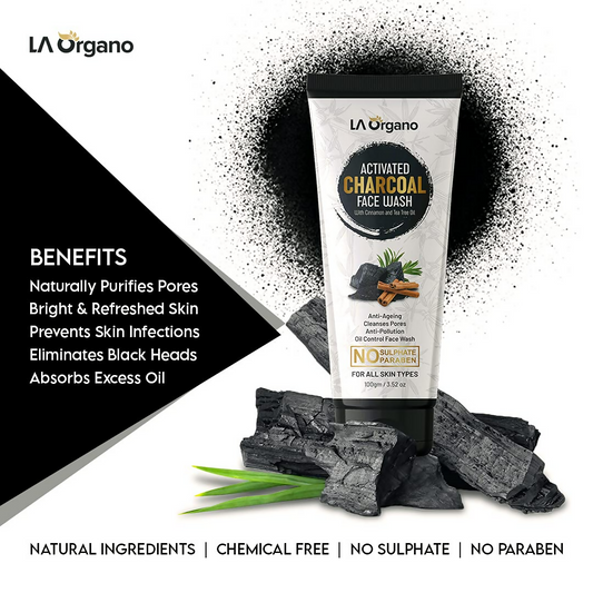 Buy LA Organo Activated Charcoal Face Wash from DrMediCart, Ship from India to USA