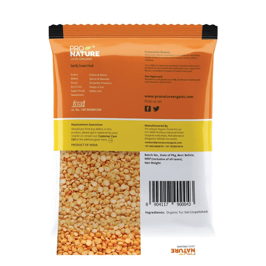 Buy Pro Nature Organic Tur Dal (Unpolished) from DrMediCart, Ship from India to USA