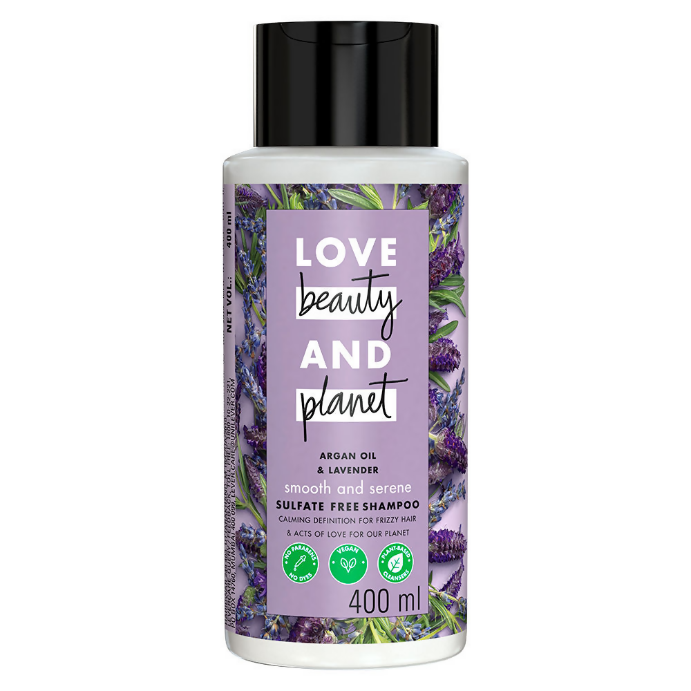 Love Beauty And Planet Argan Oil And Lavender Sulphate Free Shampoo For Dry & Frizzy Hair
