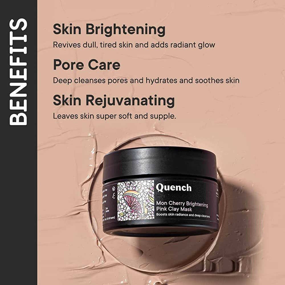Quench Botanics Mon Cherry Brightening Pink Clay Mask - Korean Skincare
