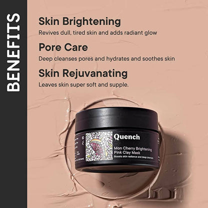 Quench Botanics Mon Cherry Brightening Pink Clay Mask - Korean Skincare