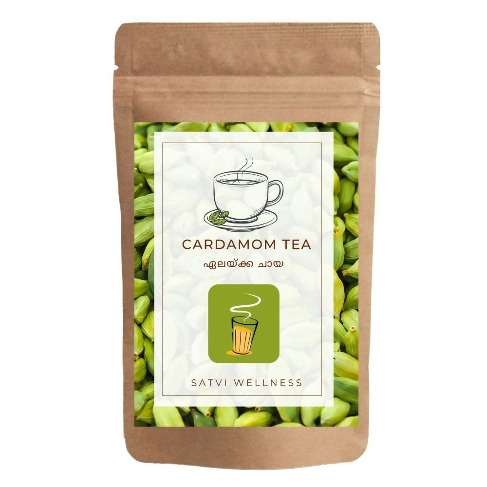 Satvi Wellness Cardamom Tea | Elachi tea | Natural Cardamon with Black Tea