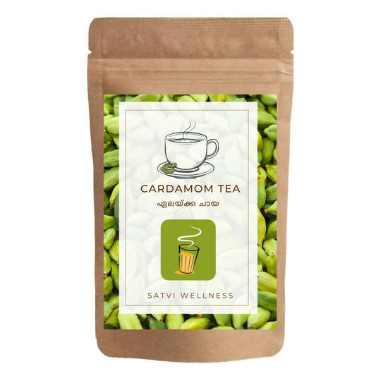 Satvi Wellness Cardamom Tea | Elachi tea | Natural Cardamon with Black Tea