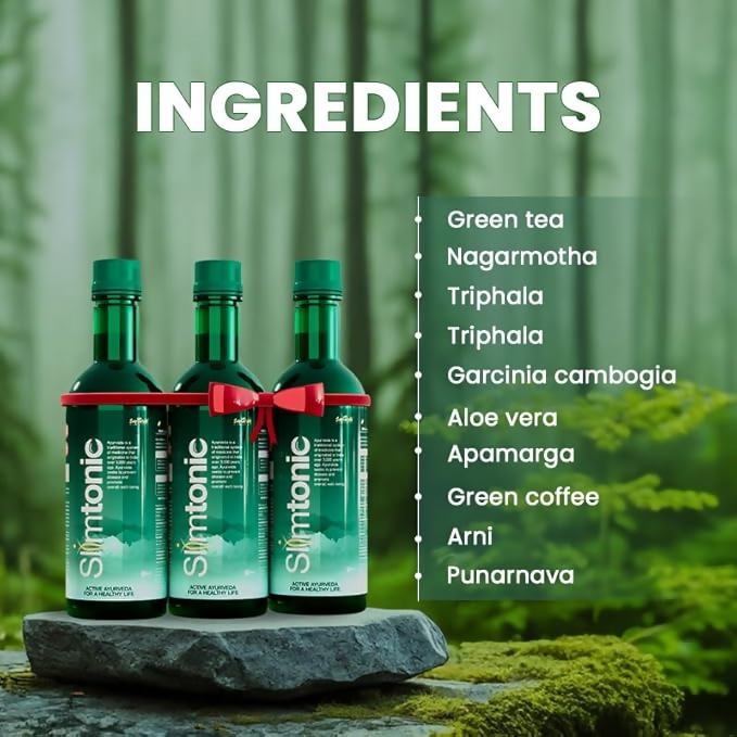 Saptarishi Slimtonic – Natural Ayurvedic Weight Loss Tonic with 25+ Herbs for Detox & Fat Burn