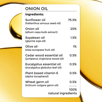 Brillare Onion Hair Oil with the Goodness Of Cedar Wood & Sunflower Oil