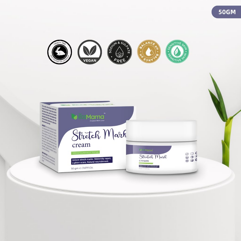 The Eco Mama Stretch Mark Cream With Shea Butter & Cocoa Butter