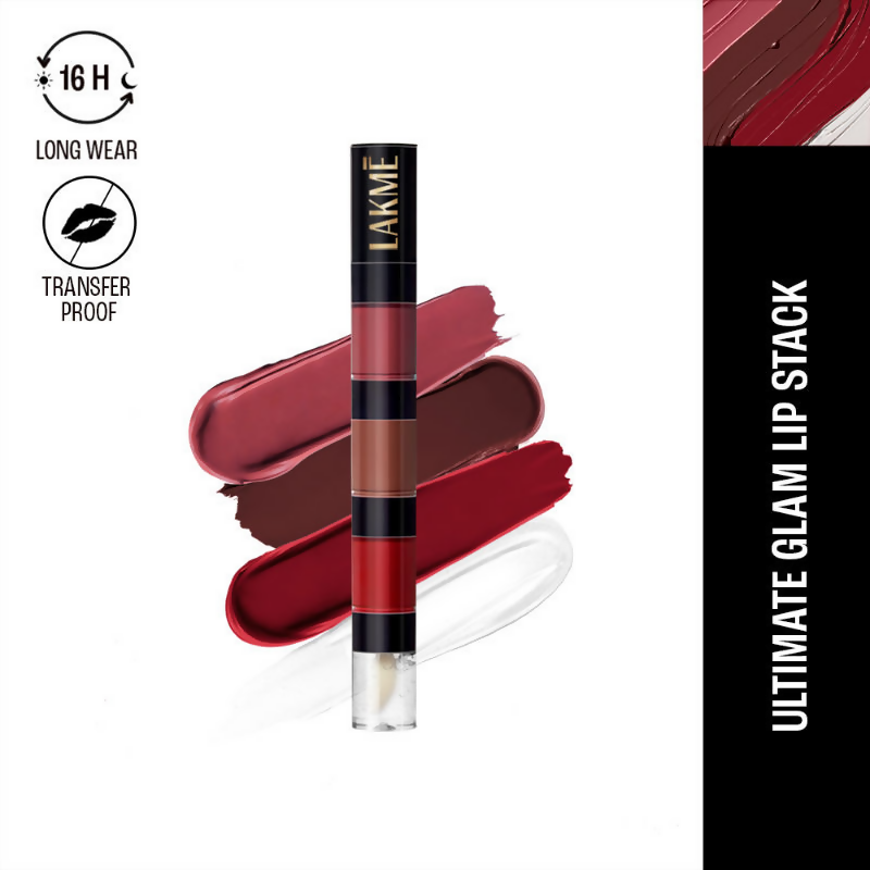 Lakme Ultimate Glam 4 In 1 Lip Stack - Evening Glam