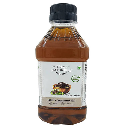 Buy Farm Naturelle Organic Virgin Cold Pressed Black Sesame Seed Oil from DrMediCart, Ship from India to USA