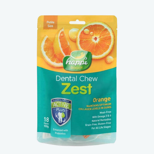 Buy Happi Doggy Dental Chew Zest - Orange Petite