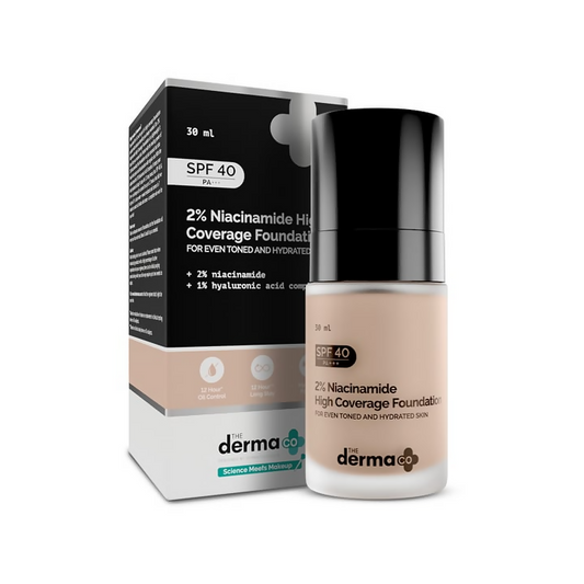 Buy The Derma Co 2% Niacinamide High Coverage Foundation-03 Natural from DrMediCart, Ship from India to USA