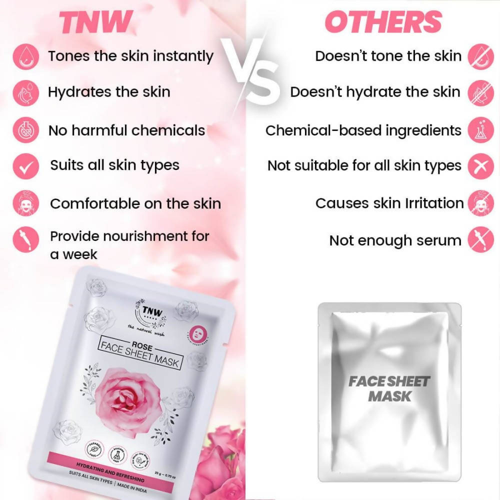 The Natural Wash Rose Face Sheet Mask