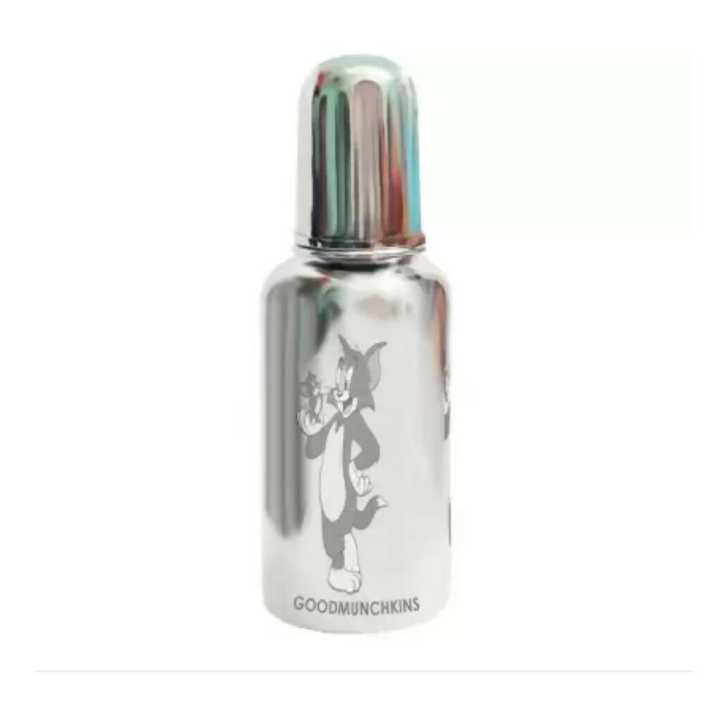 Goodmunchkins Stainless Steel Feeding Bottle 304 Grade Steel, Jointless, BPA Free, Rustfree Bottle 220 ml