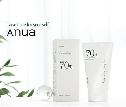 Anua Heartleaf 70% Soothing Cream - Moisturizing, Soothing The Skin, Panthenol, Ceramide, Moisture Barrier - Korean Skincare