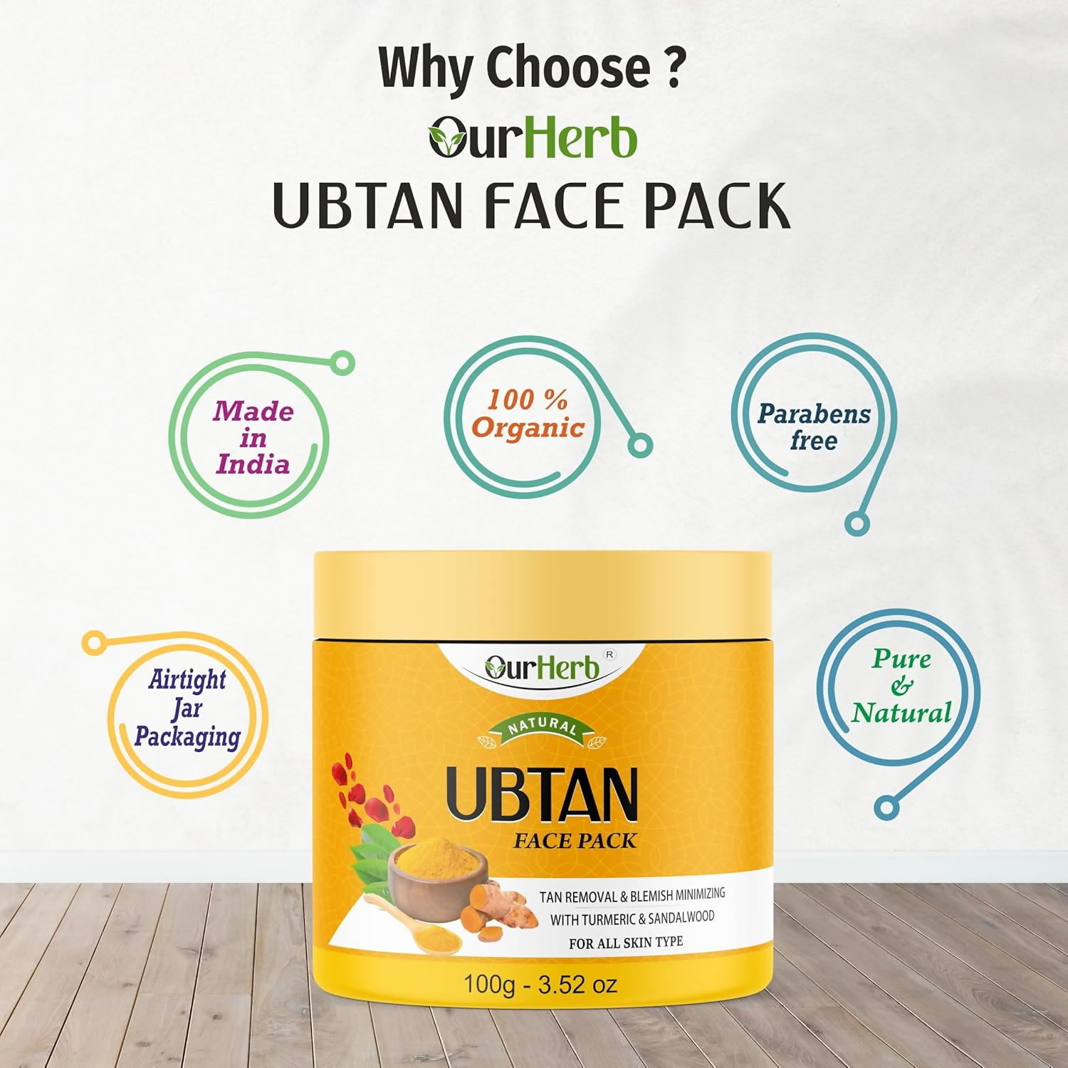 OurHerb Ubtan Face Pack For Glowing Skin