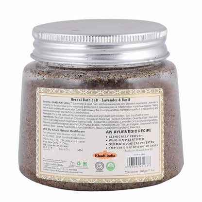 Khadi Natural Lavender & Basil Herbal Bath Salt