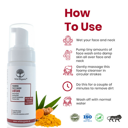 Wild Organic Foaming Face Wash Ubtan