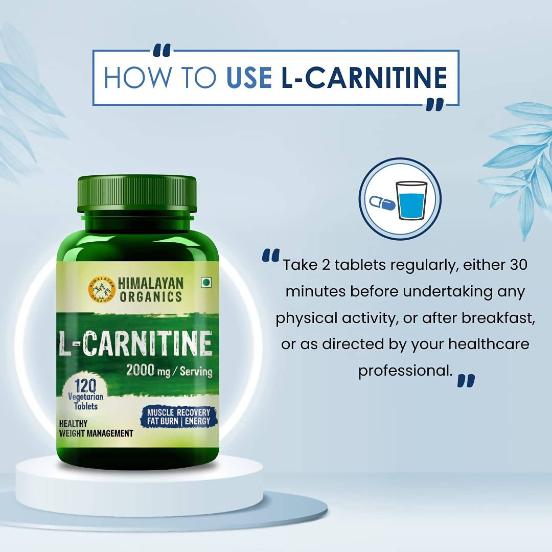 Himalayan Organics L Carnitine 2000mg/Serving Tablets