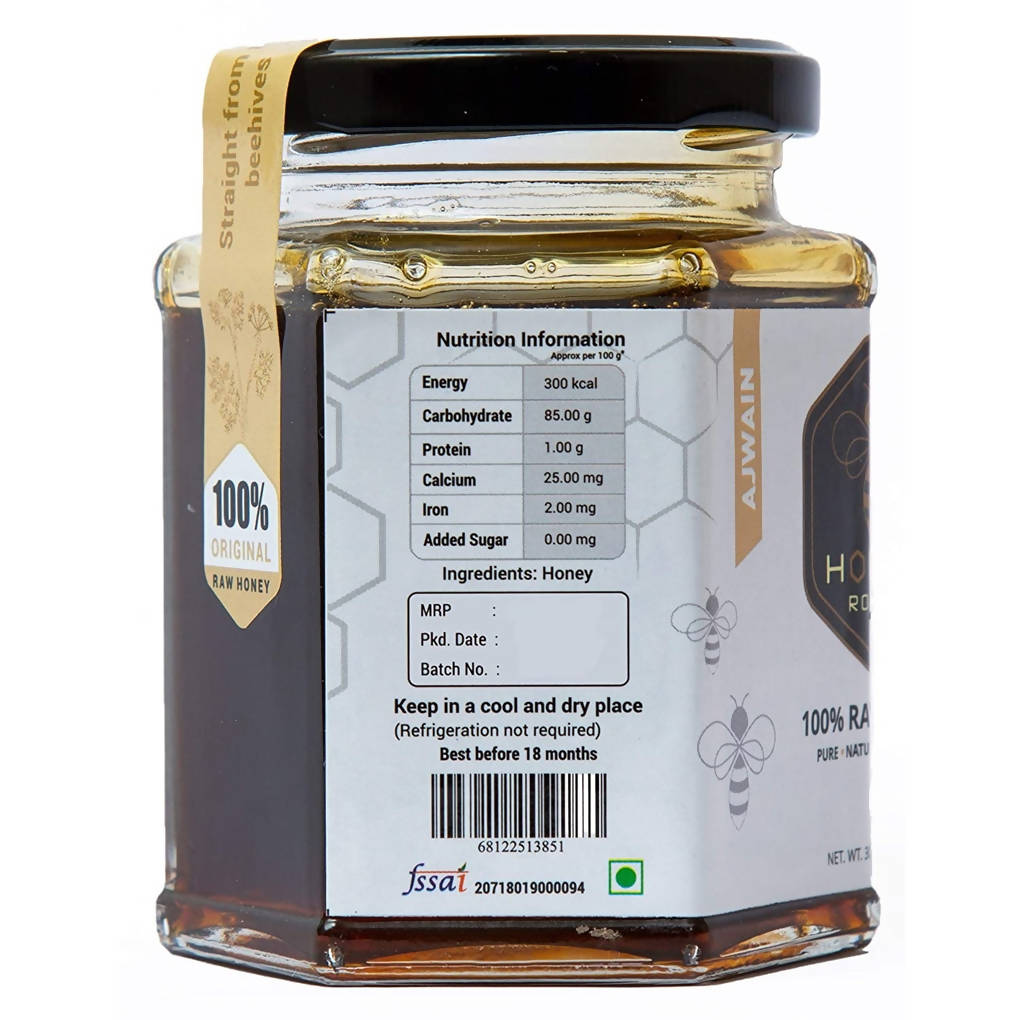 Honey Roots Ajwain Flavor Raw Honey