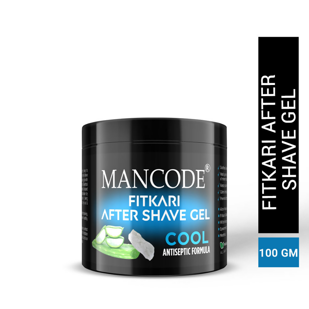 Mancode Fitkari After Shave Gel For Men Cool Antiseptic Formula