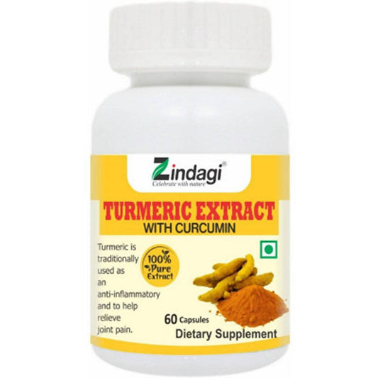 Buy Zindagi Turmeric Extract With Curcumin Capsules from DrMediCart, Ship from India to USA