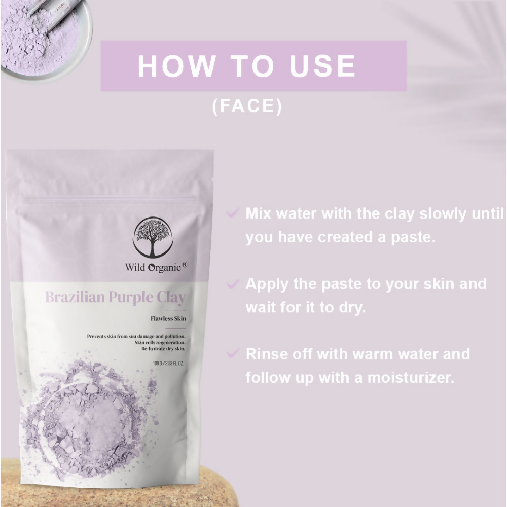 Wild Organic Brazilian Purple Flawless Skin Clay Powder