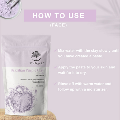 Wild Organic Brazilian Purple Flawless Skin Clay Powder