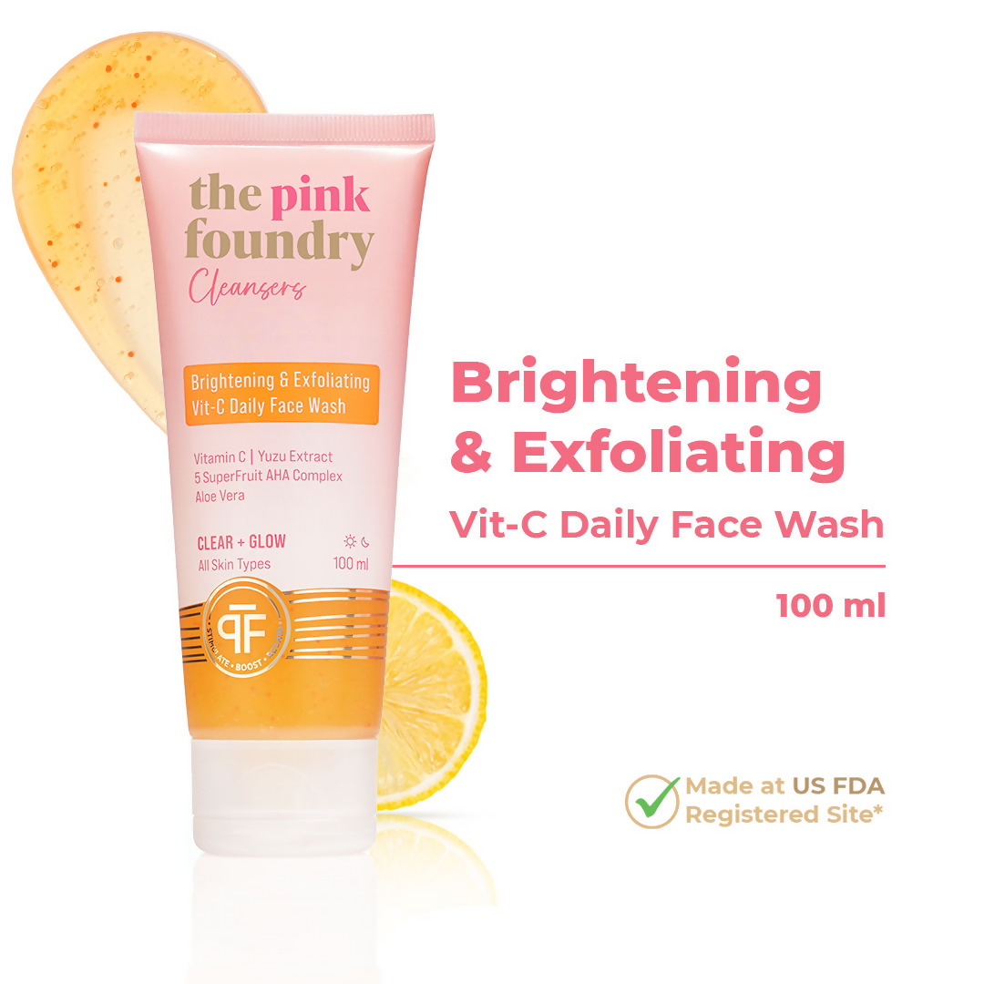 The Pink Foundry Brightening & Exfoliating Vit C Daily Face Wash