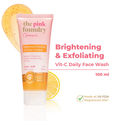 The Pink Foundry Brightening & Exfoliating Vit C Daily Face Wash