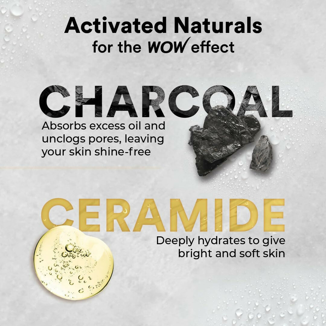 WOW Skin Science Charcoal & Ceramide Body Wash For Clears Skin Impurities, Removes Dirt & Dead Skin