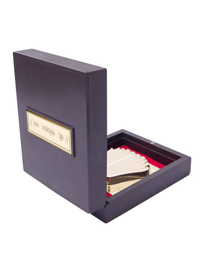Golden Peacock 24-Ct Gold-Toned Gold Foil Ganesh Pooja Box