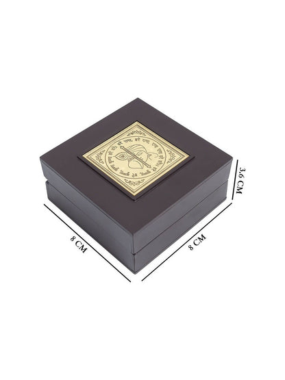 Golden Peacock Black 24 Ct Gold Polished Radha Krishna Wooden Prayer Box