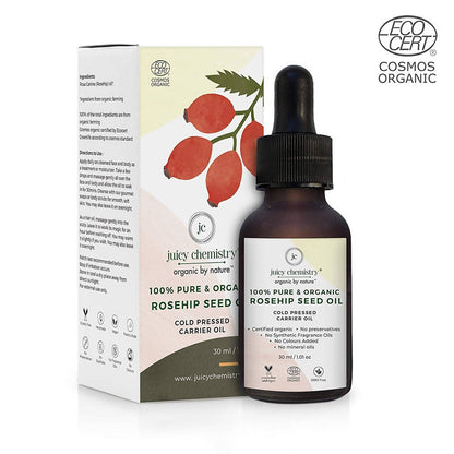 Juicy Chemistry Pure & Organic Rosehip Seed Oil For Cold Pressed Carrier Oil
