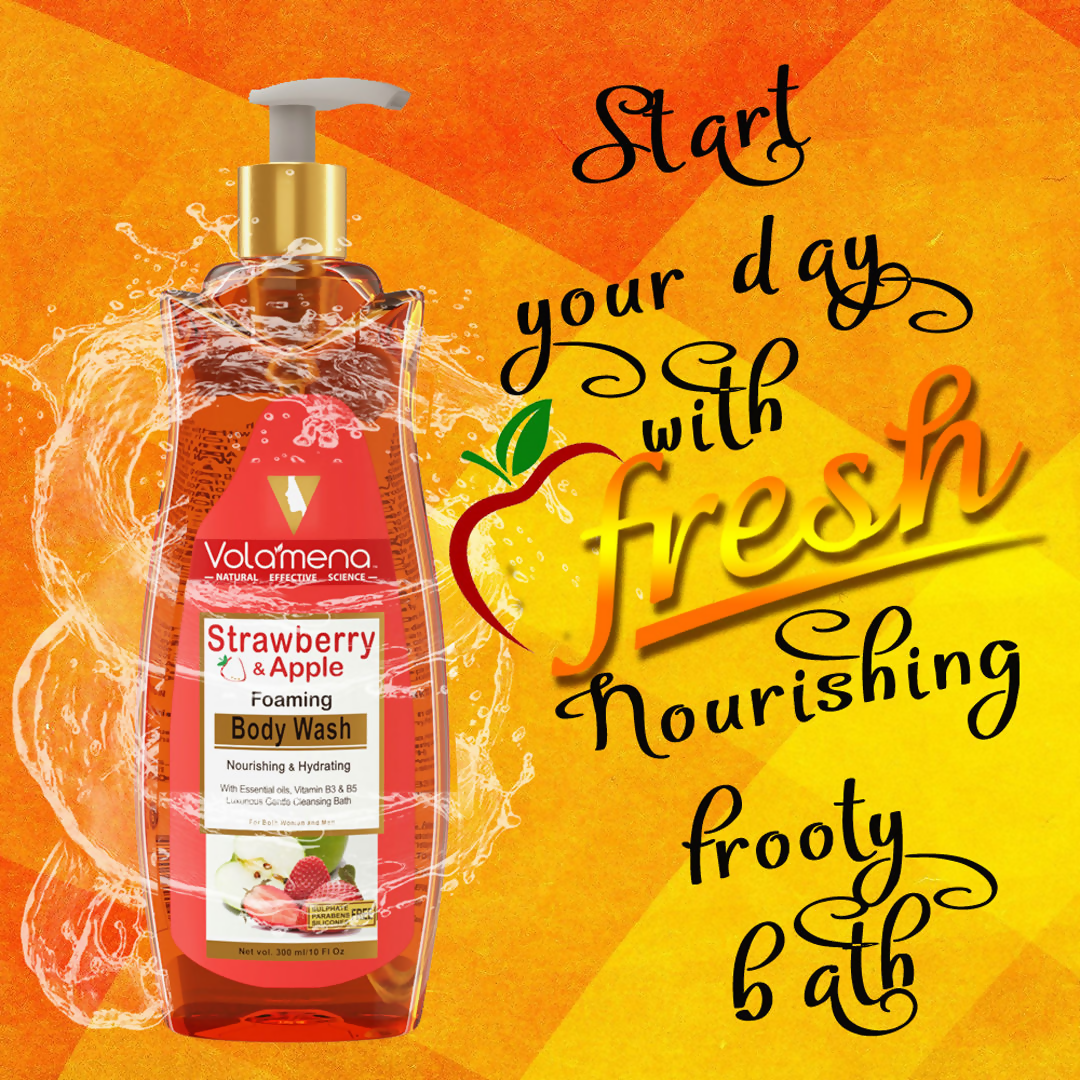 Volamena Strawberry & Apple Foaming Body Wash
