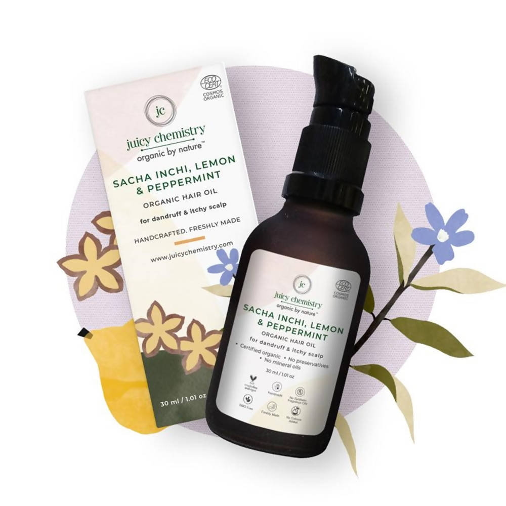 Juicy Chemistry Sacha Inchi, Lemon & Peppermint Organic Hair Serum - DrMediCart