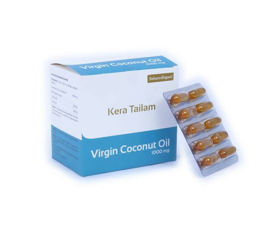 Buy Sahasrayogam Kera Tailam (Virgin Coconut Oil) Capsules from DrMediCart, Ship from India to USA