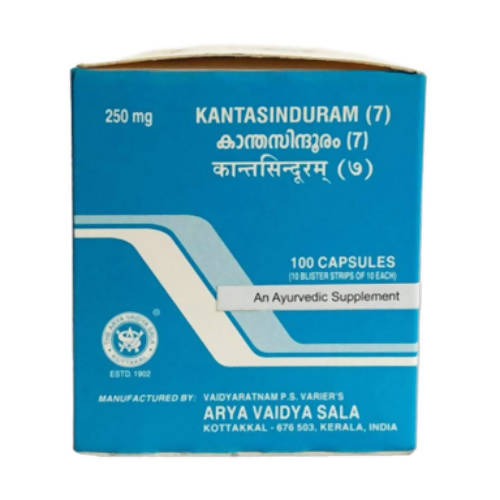 Buy Kottakkal Arya Vaidyasala Kantasinduram (7) Capsules from DrMediCart, Ship from India to USA