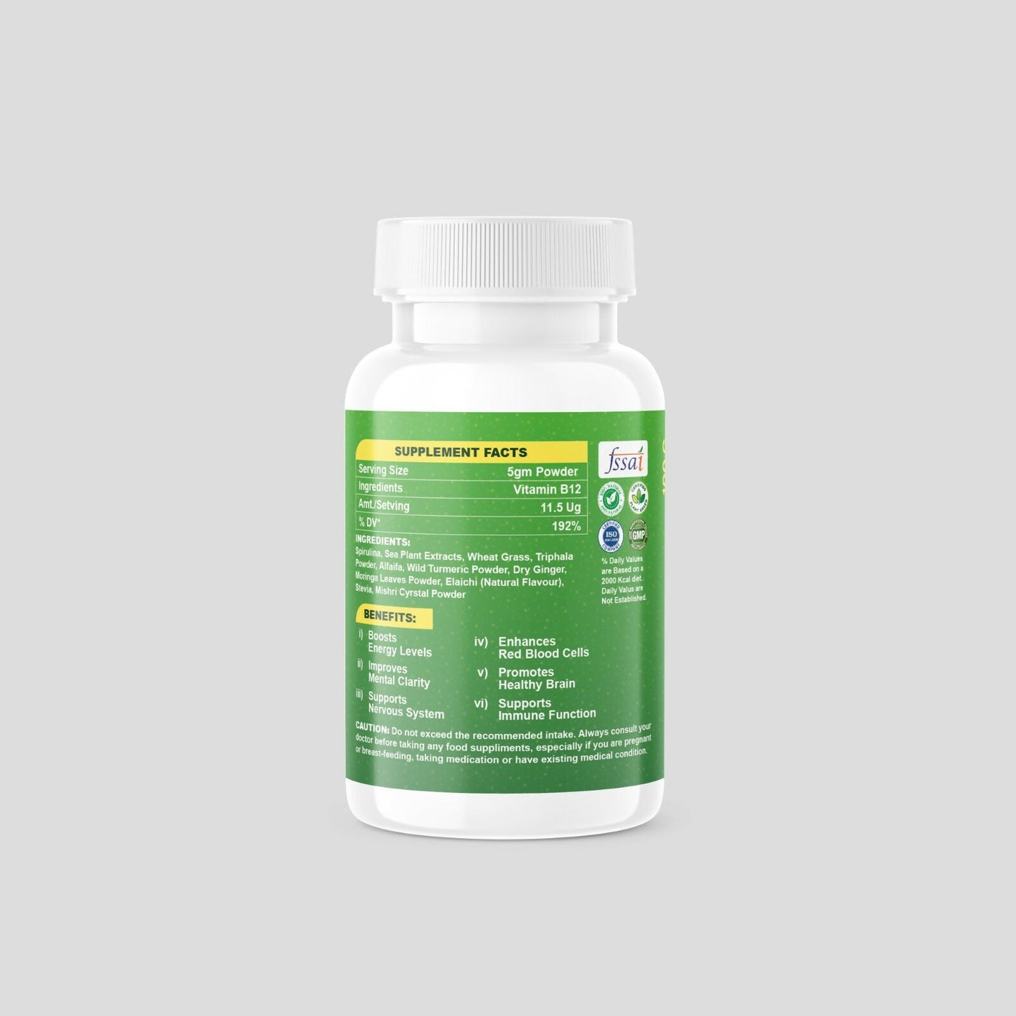 Jayshankar Ayurved Original Vitamin B12 Green Food Powder