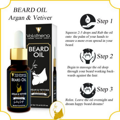 Volamena Argan & Vetiver Premium Beard Oil