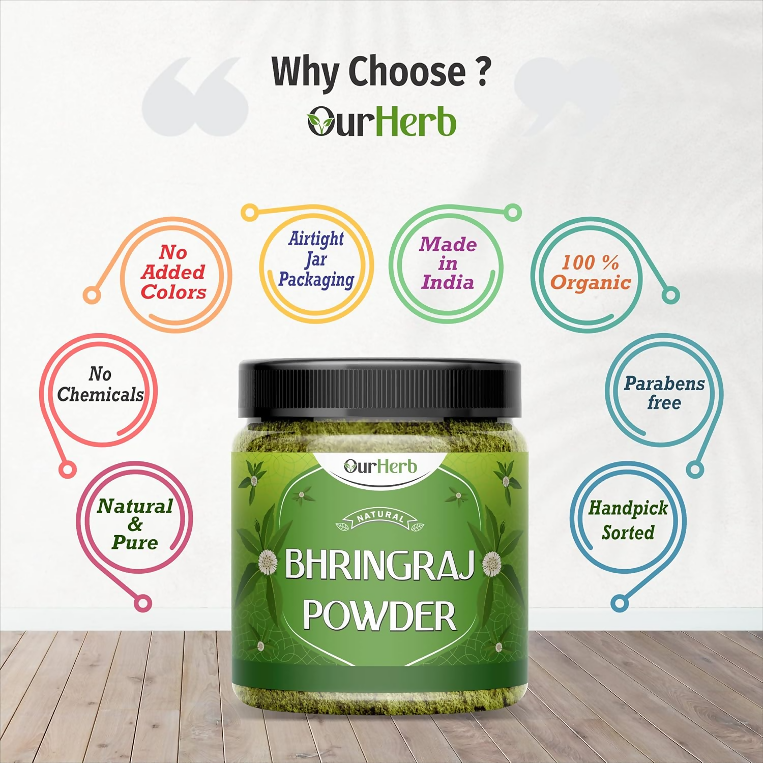 OurHerb Bhringraj Powder For Natural Hair Care