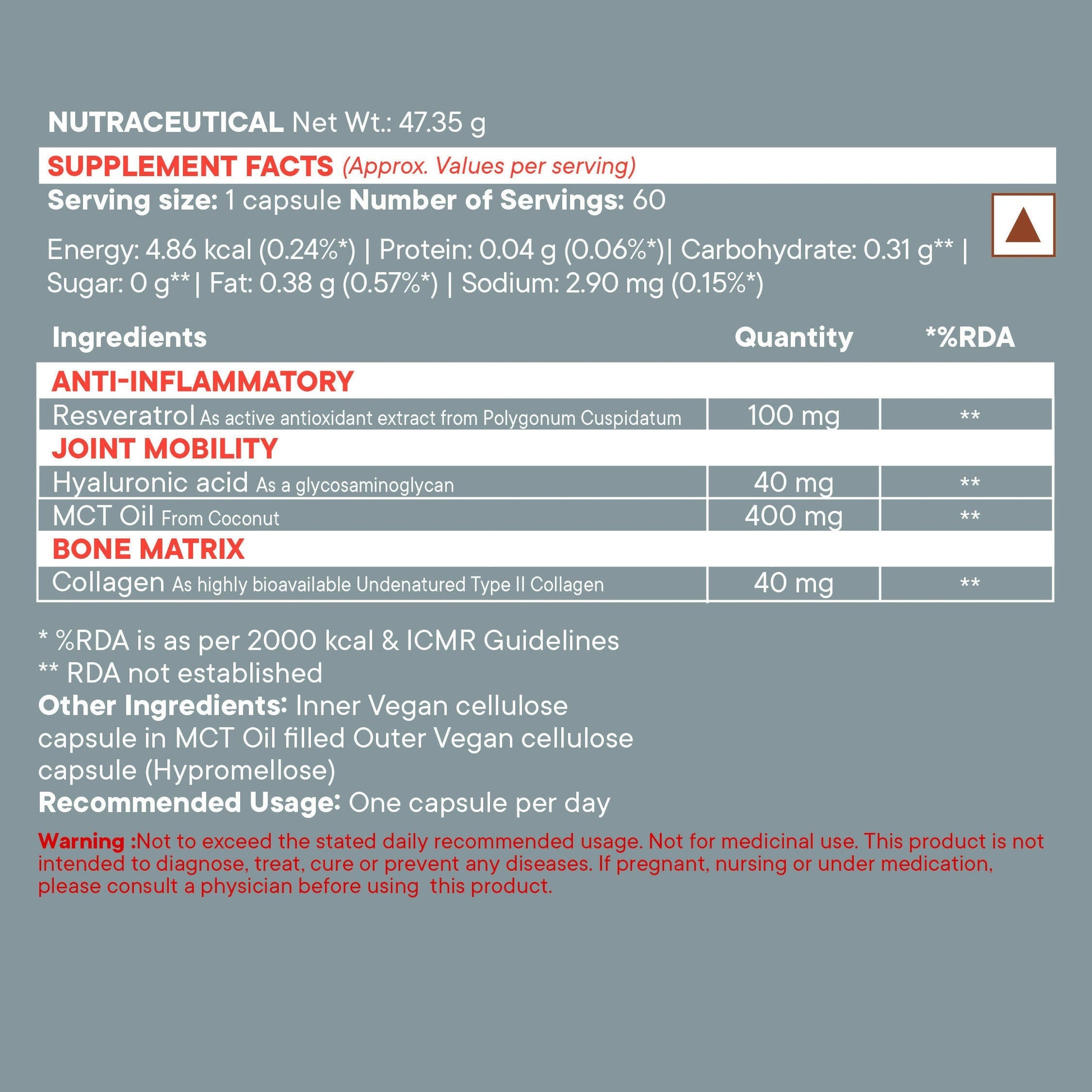 Wellbeing Nutrition Slow | Bone & Joint Support Capsules - Drmedicart