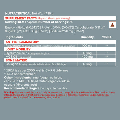Wellbeing Nutrition Slow | Bone & Joint Support Capsules - Drmedicart
