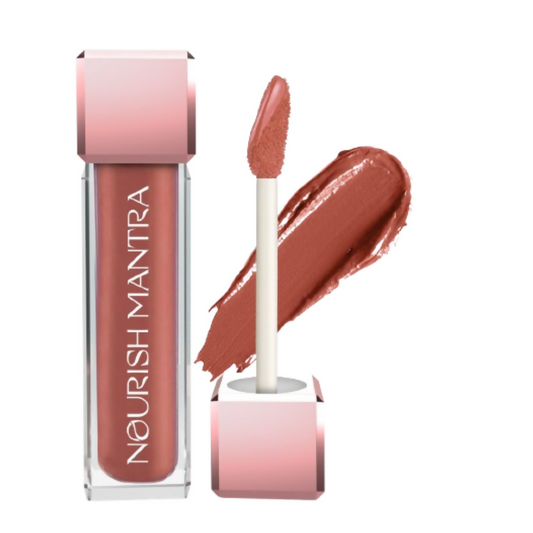 Nourish Mantra Liquid lipstick Creamy Matte with SPF / Water Proof, Smudge Proof Shade-Natkhat Berry