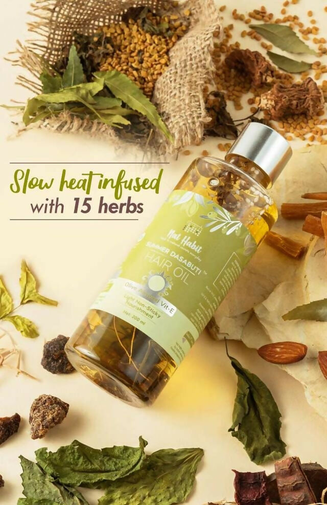 Nat Habit Olive Almond Vit-E Summer Hair Oil