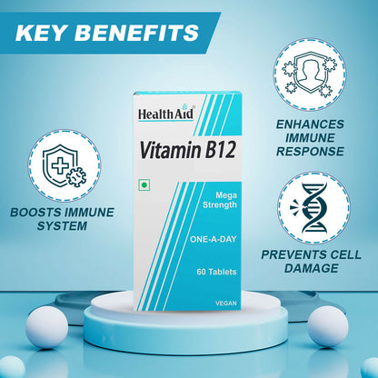 HealthAid Vitamin B12 1000 mcg Mega Strength Tablets