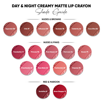 Parul Garg Beauty Day & Night Creamy Matte Lip Crayon - Boss Babe 45