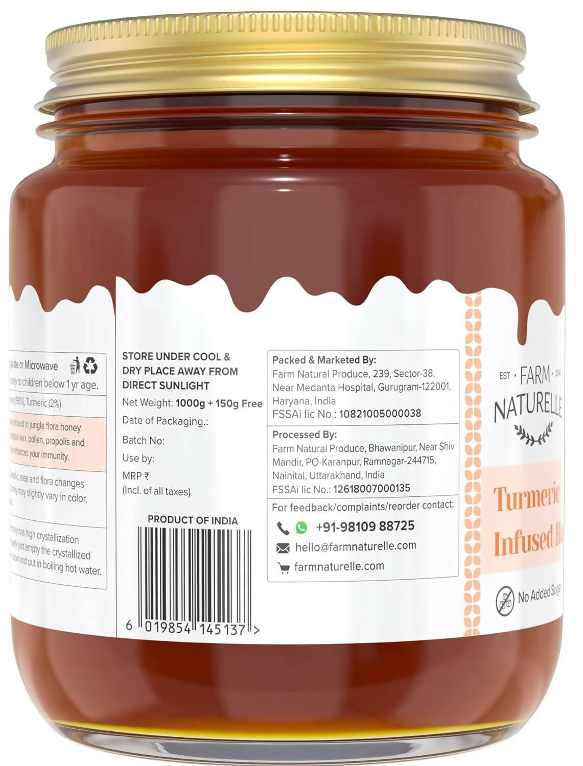 Farm Naturelle Turmeric Infused Honey
