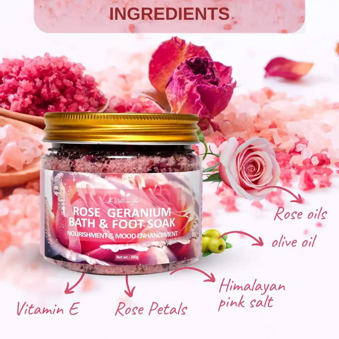 The Wellness Shop Rose Geranium Bath and Foot Soak - Drmedicart