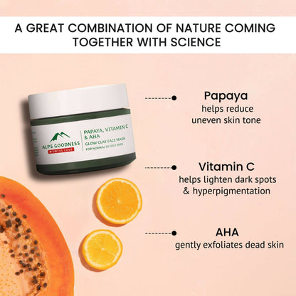 alps goodness papaya vitamin c aha glow clay face mask buy in usa